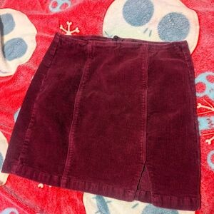 Maroon corduroy PacSun skirt